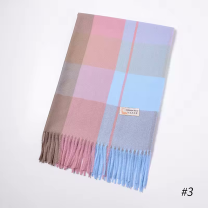 HELIOS Cashmere Blend Plaid Scarf - 180 x 65 cms