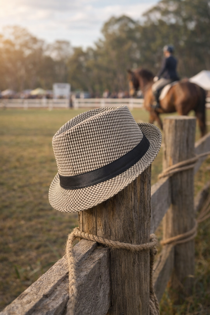 HARLEY Cotton-Blend Narrow Brim (4 cm) Trilby 58 cms