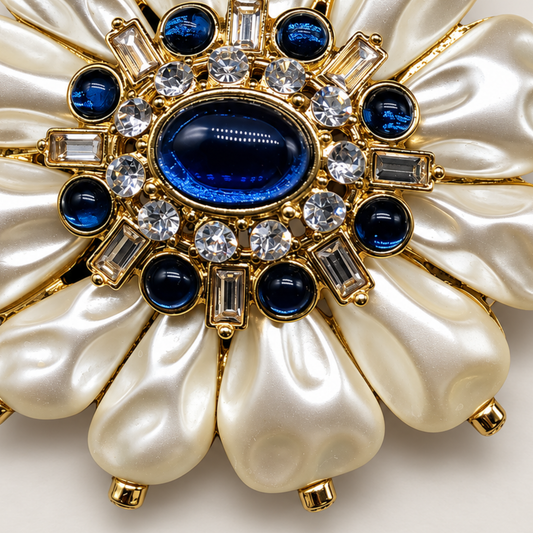 ISODORA Pearl Floral Brooch