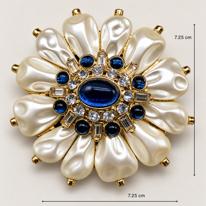 ISODORA Pearl Floral Brooch