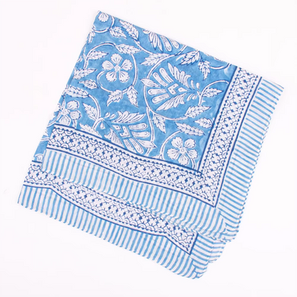 JAIPUR Hand Block Printed, Cotton Voile Bandana – 54 x 54 cms