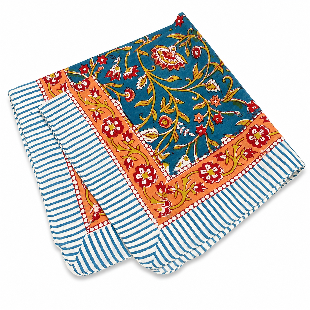 JAIPUR Hand Block Printed Cotton Voile Bandana – 54 x 54 cms