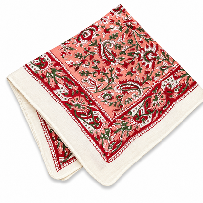 JAIPUR Hand Block Printed Cotton Voile Bandana – 54 x 54 cms