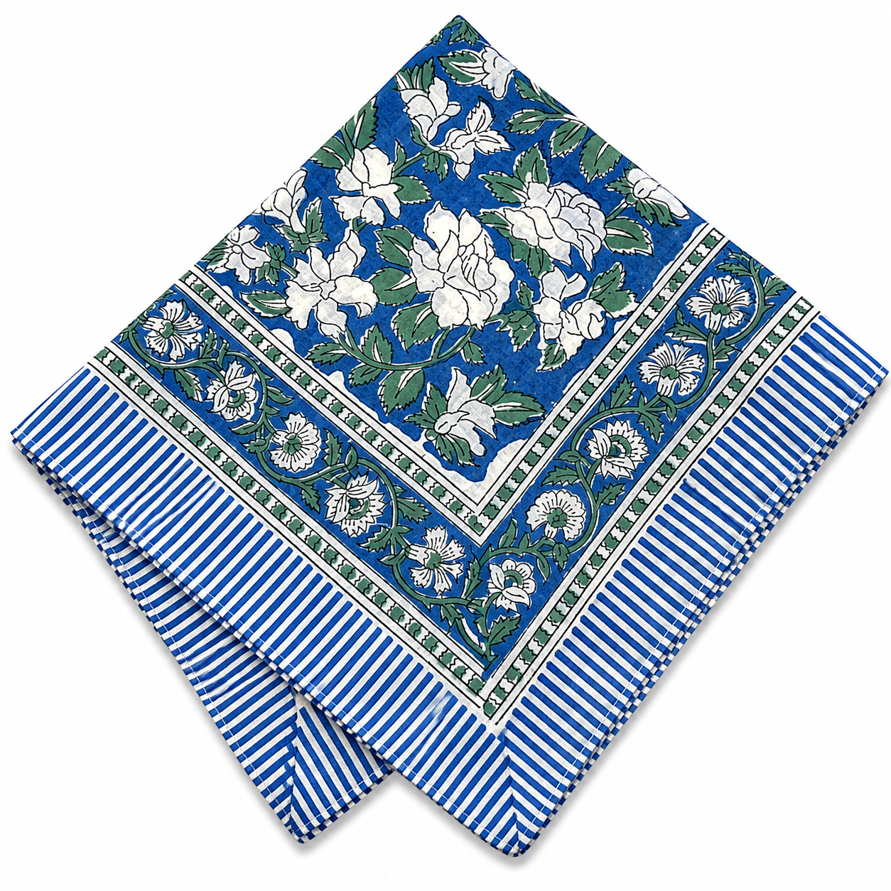 JAIPUR Hand Block Printed Cotton Voile Bandana – 54 x 54 cms