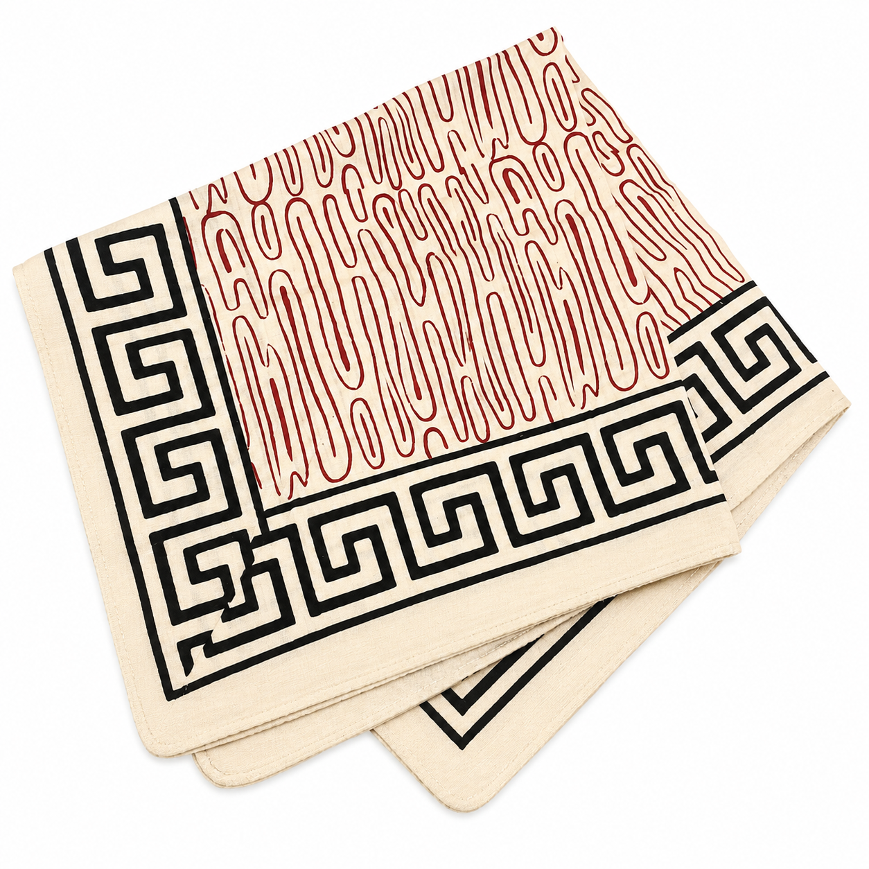 JAIPUR Hand Block Printed, Cotton Voile Bandana – 54 x 54 cms