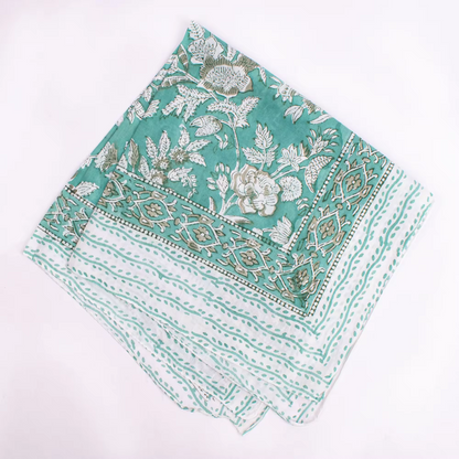 JAIPUR Hand Block Printed, Cotton Voile Bandana – 54 x 54 cms