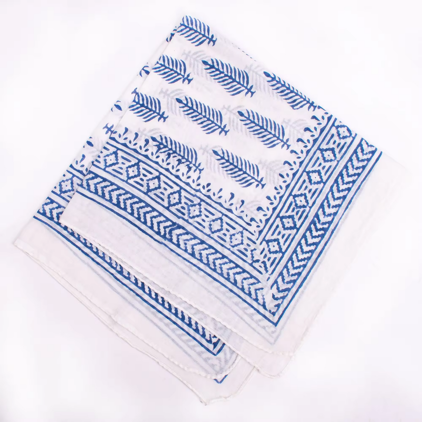 JAIPUR Hand Block Printed Cotton Voile Bandana – 54 x 54 cms