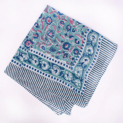 JAIPUR Hand Block Printed, Cotton Voile Bandana – 54 x 54 cms