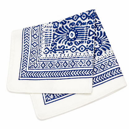 JAIPUR Hand Block Printed, Cotton Voile Bandana – 54 x 54 cms