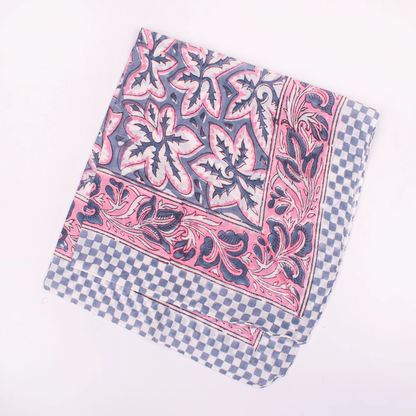 JAIPUR Hand Block Printed Cotton Voile Bandana – 54 x 54 cms