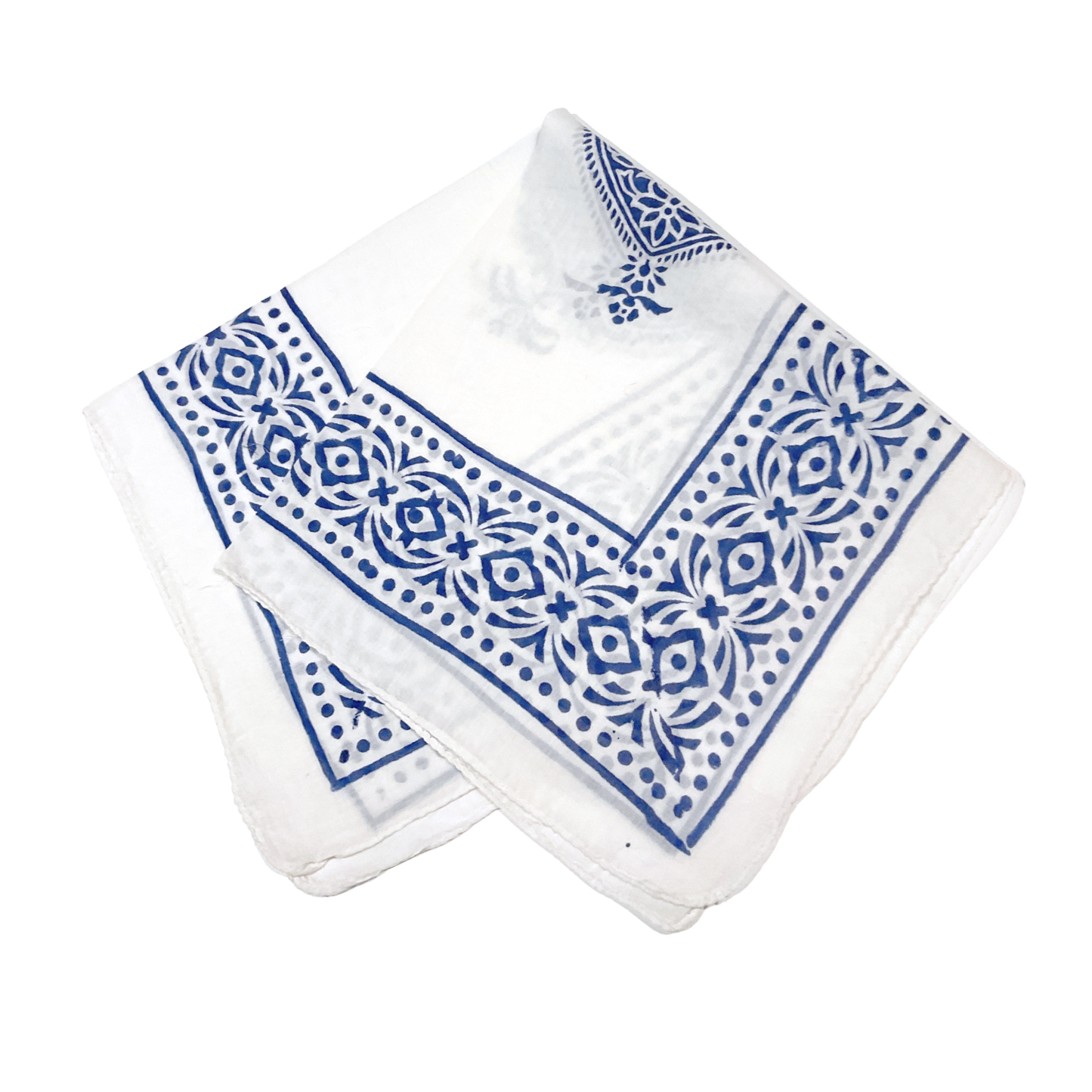 JAIPUR Hand Block Printed Cotton Voile Bandana – 54 x 54 cms
