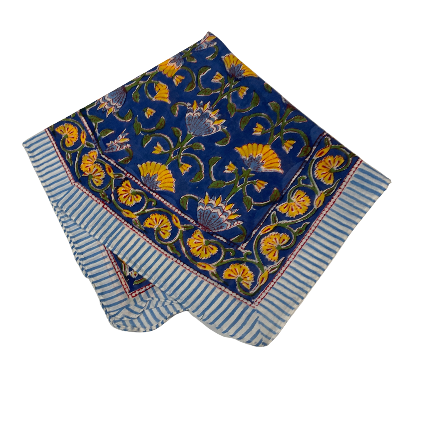 JAIPUR Hand Block Printed, Cotton Voile Bandana – 54 x 54 cms