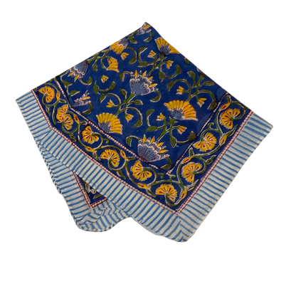 JAIPUR Hand Block Printed, Cotton Voile Bandana – 54 x 54 cms