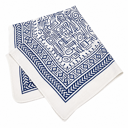 JAIPUR Hand Block Printed Cotton Voile Bandana – 54 x 54 cms