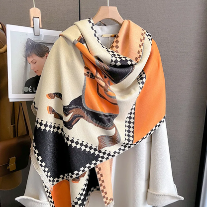 KERRYN Horse Design, Cashmere Blend Pashmina/Shawl - 180 x 65 cm