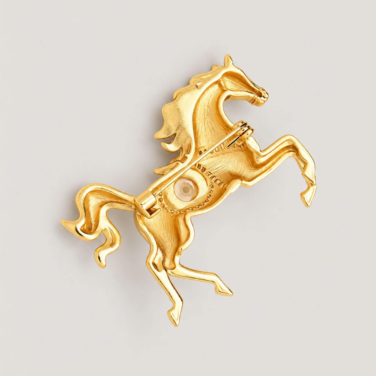 LEONTINE Antique Gold, Zircon & Freshwater Pearl Brooch