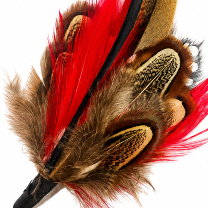LEWES  Natural  Feather Hat Plume with Brooch Pin