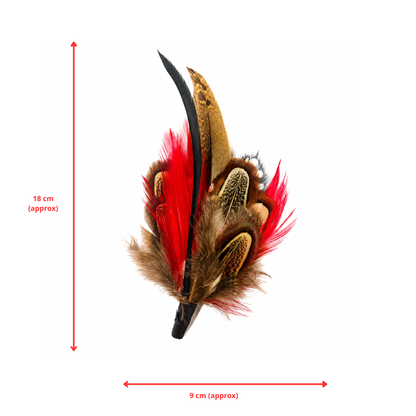 LEWES  Natural  Feather Hat Plume with Brooch Pin