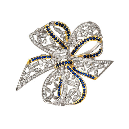 LISETTE Zircon Bow Brooch