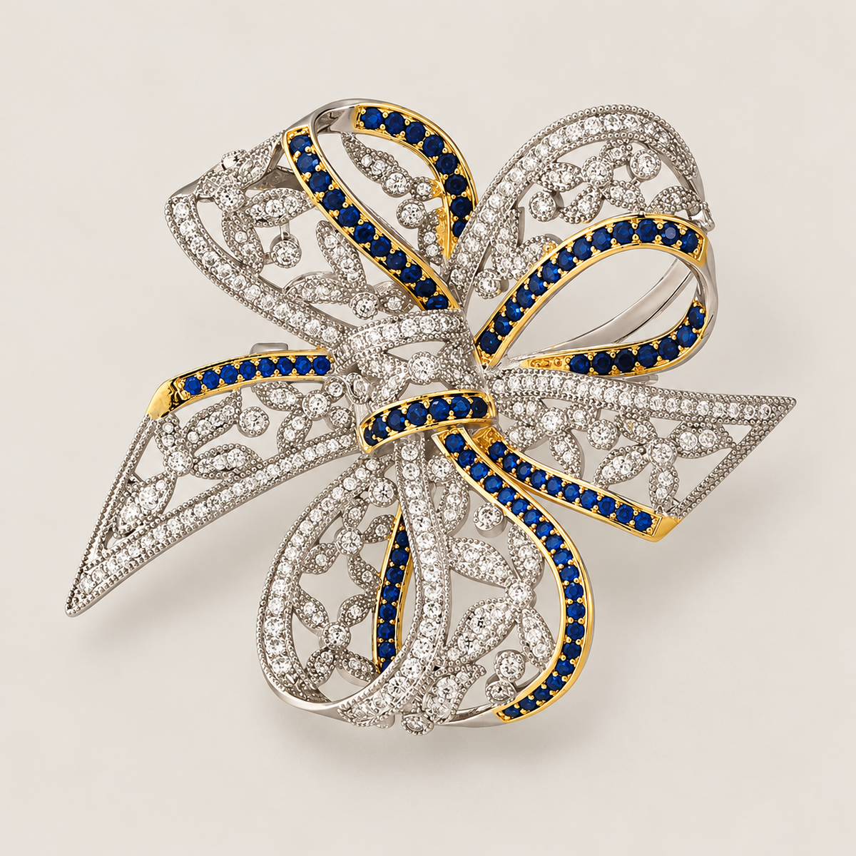 LISETTE Zircon Bow Brooch