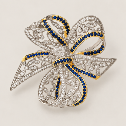 LISETTE Zircon Bow Brooch