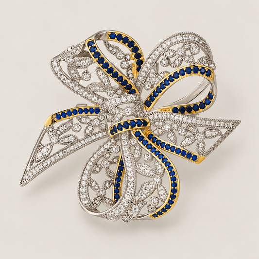 LISETTE Zircon Bow Brooch