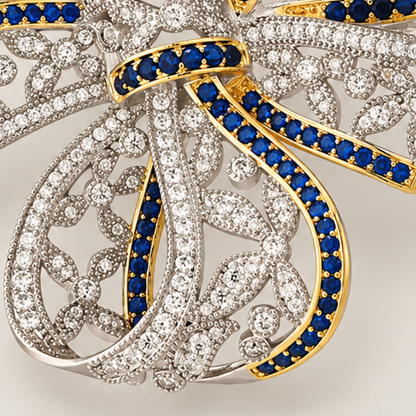 LISETTE Zircon Bow Brooch