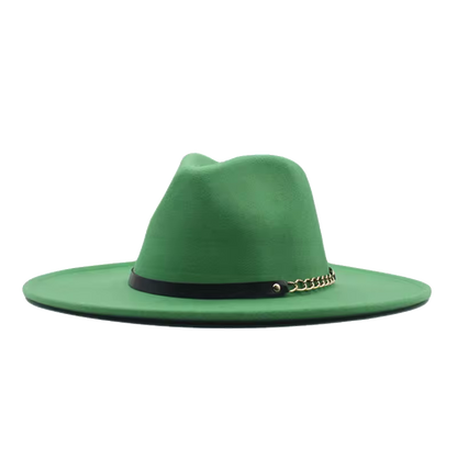 LUCIA Cotton-Blend Wide (9 cm) Brim Felt Fedora 56-59 cms