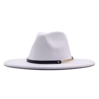 LUCIA Cotton-Blend Wide (9 cm) Brim Felt Fedora 56-59 cms