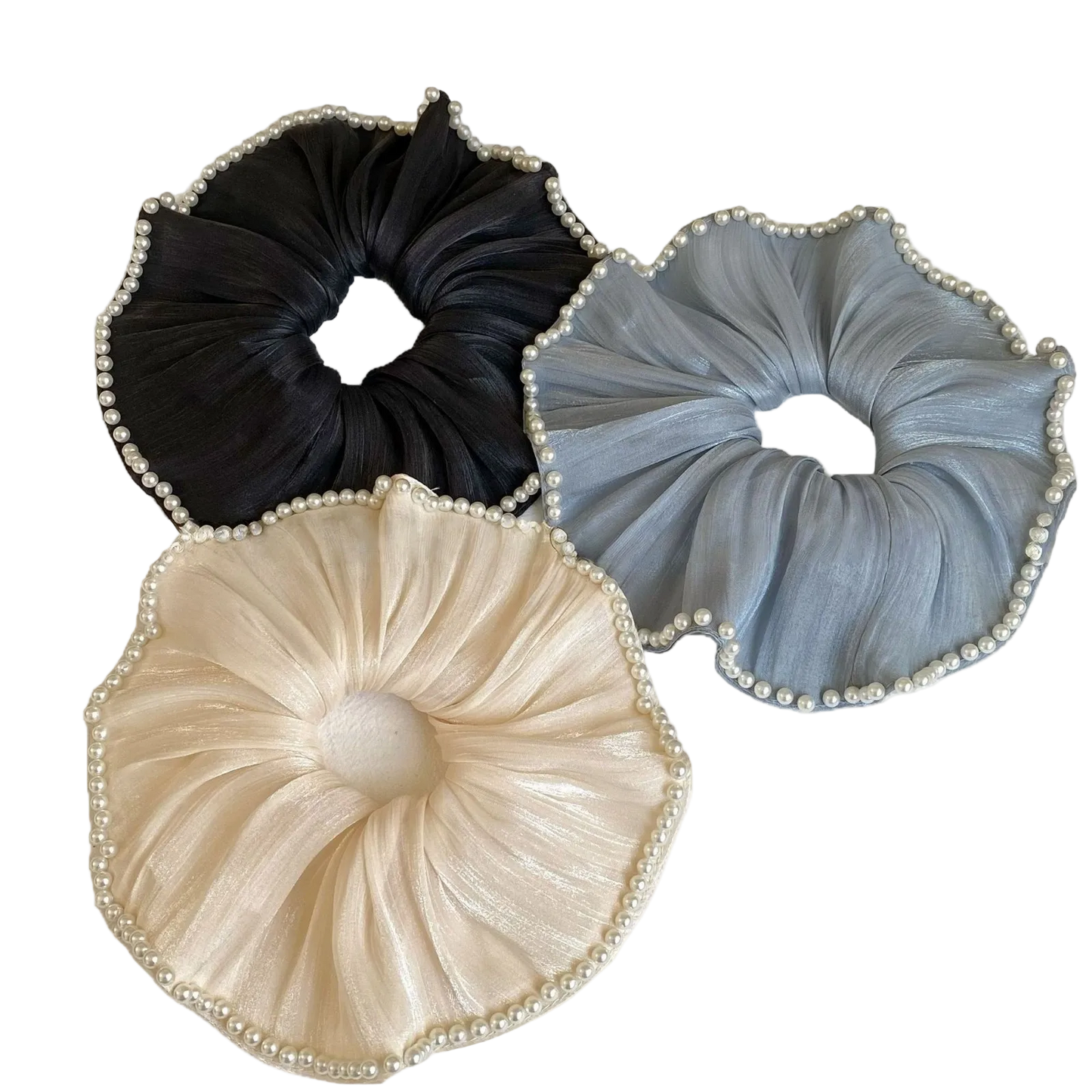 MARINA Organza, Pearl Edge Scrunchie