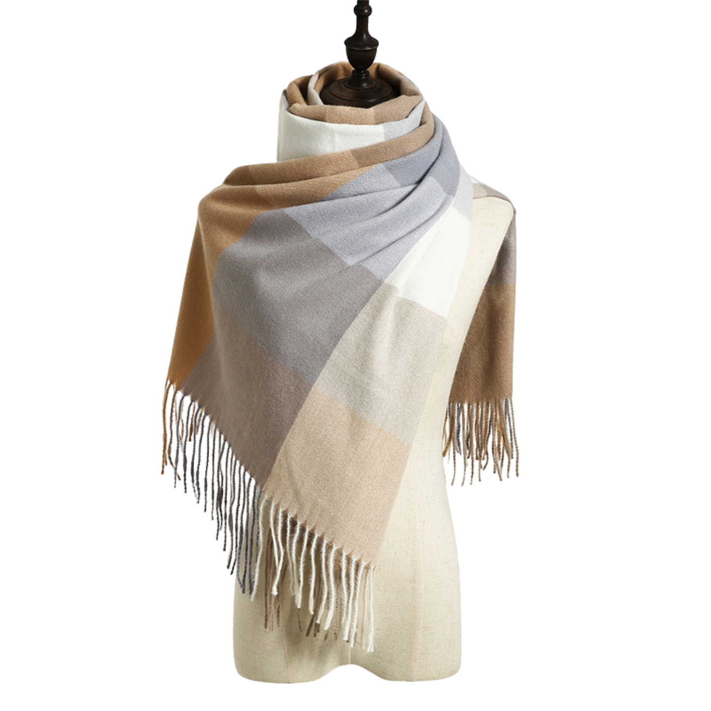 MARLOW Oversized, Cashmere Feel Plaid Scarf - 180 x 70 cms