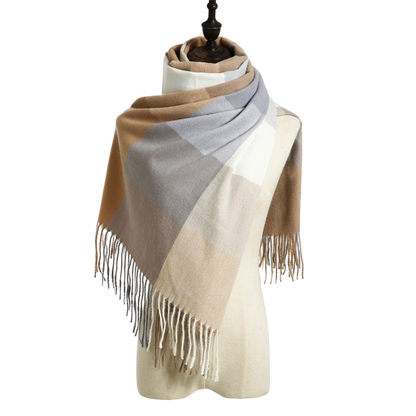 MARLOW Oversized, Cashmere Feel Plaid Scarf - 180 x 70 cms