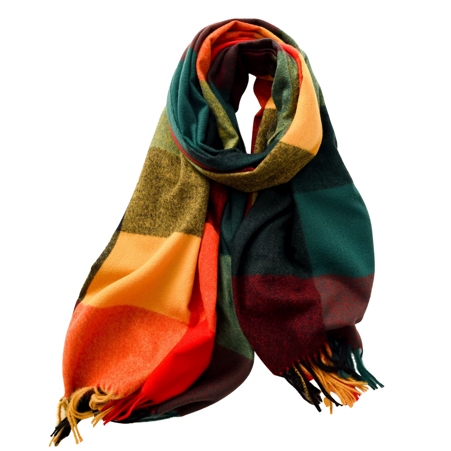 MARLOW Oversized, Cashmere Feel Plaid Scarf - 180 x 70 cms