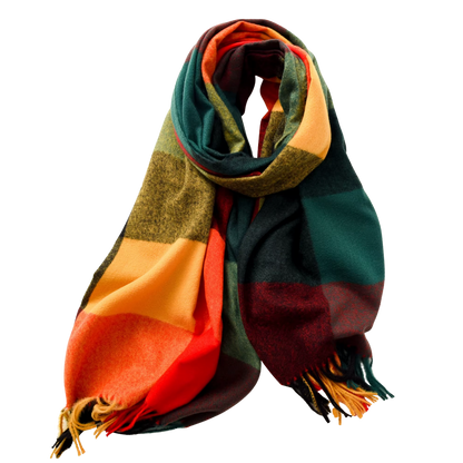 MARLOW Oversized, Cashmere Feel Plaid Scarf - 180 x 70 cms