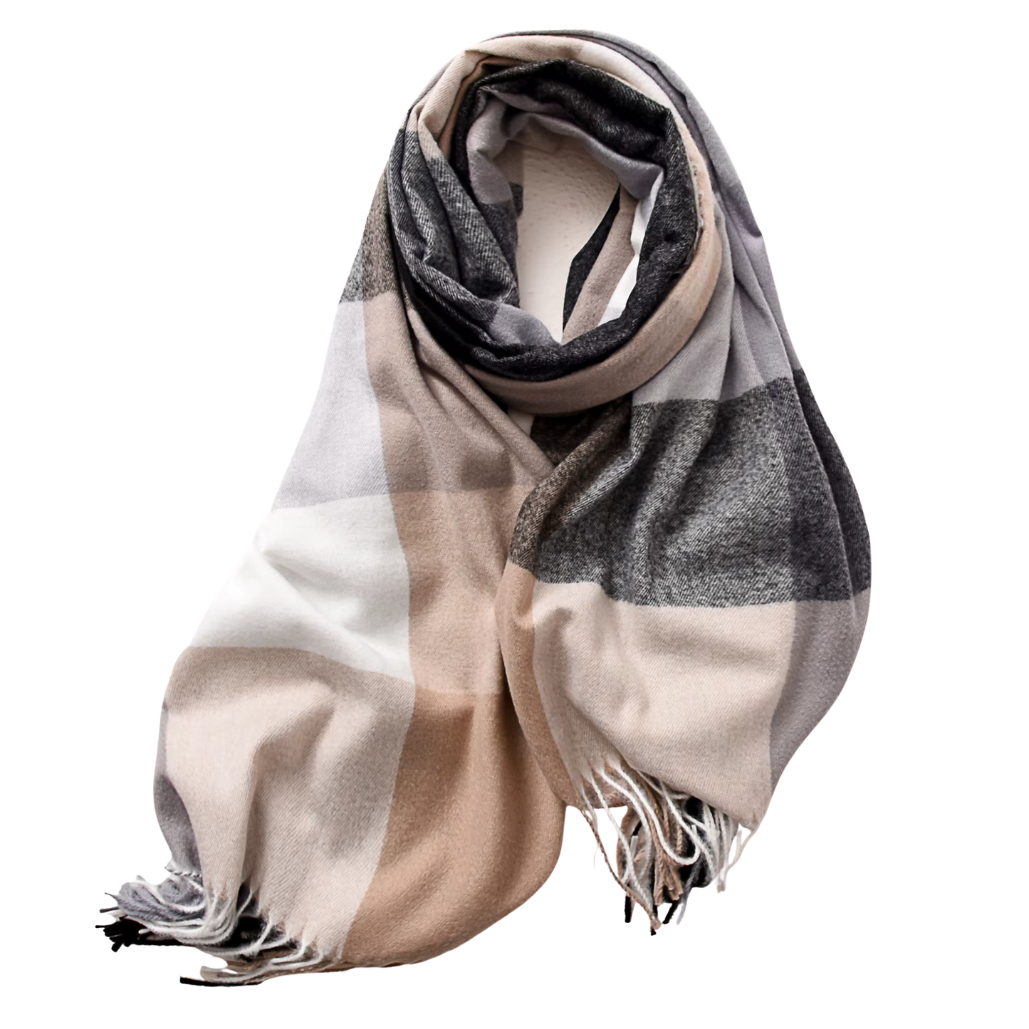 MARLOW Oversized, Cashmere Feel Plaid Scarf - 180 x 70 cms