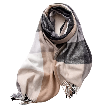 MARLOW Oversized, Cashmere Feel Plaid Scarf - 180 x 70 cms