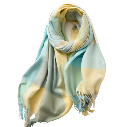 MARLOW Oversized, Cashmere Feel Plaid Scarf - 180 x 70 cms