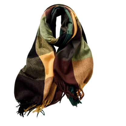 MARLOW Oversized, Cashmere Feel Plaid Scarf - 180 x 70 cms
