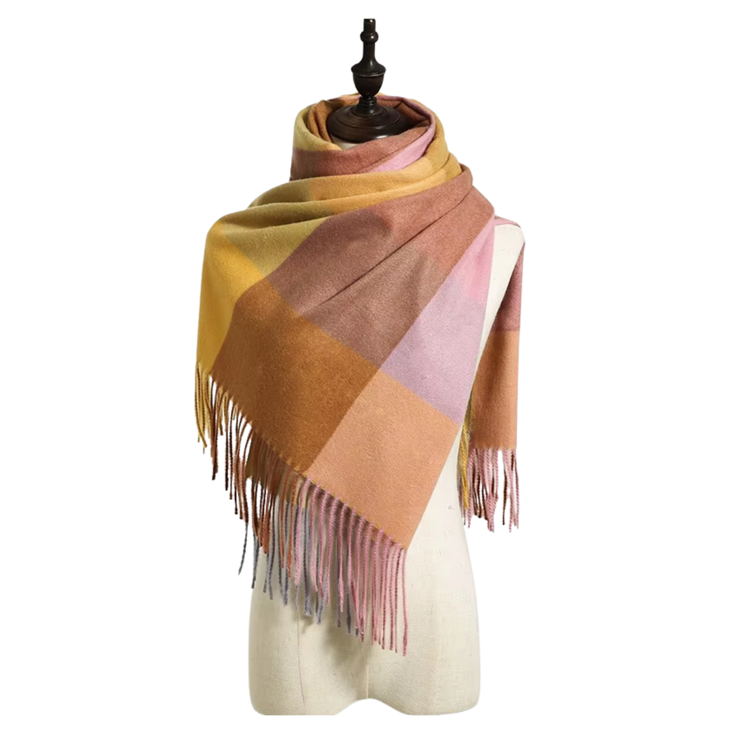 MARLOW Oversized, Cashmere Feel Plaid Scarf - 180 x 70 cms