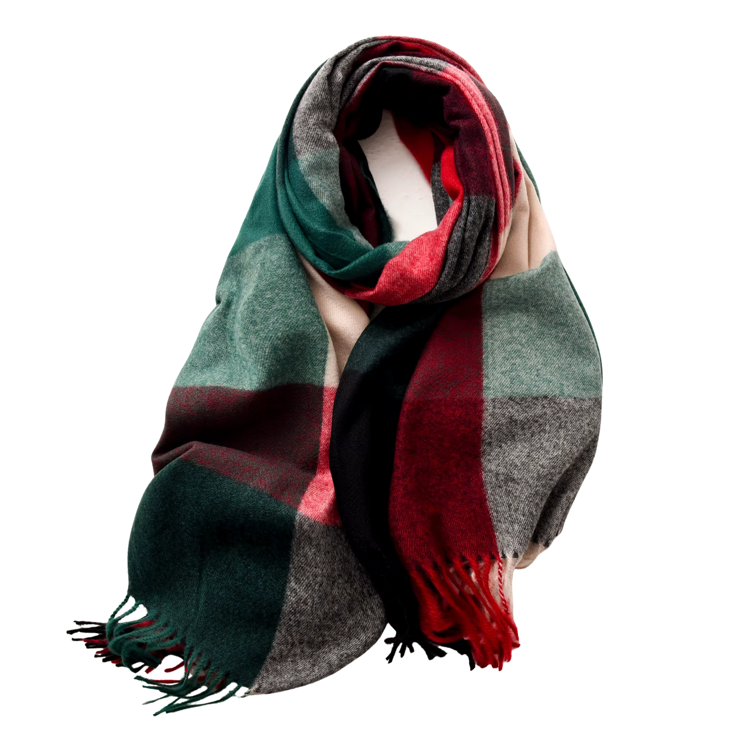 MARLOW Oversized, Cashmere Feel Plaid Scarf - 180 x 70 cms