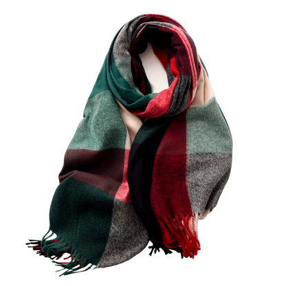 MARLOW Oversized, Cashmere Feel Plaid Scarf - 180 x 70 cms