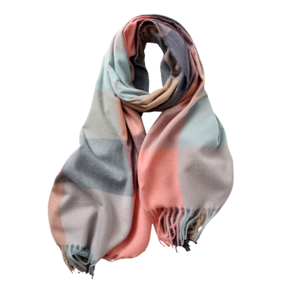 MARLOW Oversized, Cashmere Feel Plaid Scarf - 180 x 70 cms