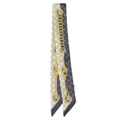 MATLOCK Horse Design Twilly Scarf, Hair or Handbag Tie - 85 x 5 cms