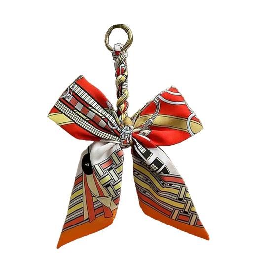 MORNA Pre-tied Twilly Handbag or Keyring Bow - 16 x 20 cms