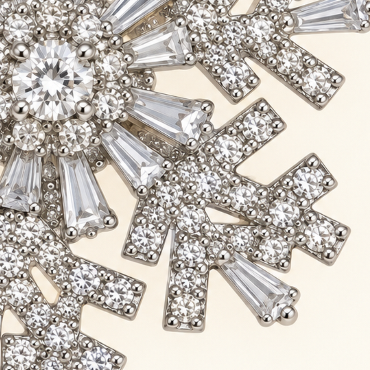NEVE Zircon Spinning Snowflake Brooch & Pendant