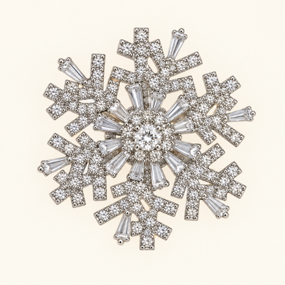 NEVE Zircon Spinning Snowflake Brooch & Pendant
