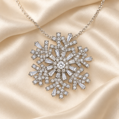 NEVE Zircon Spinning Snowflake Brooch & Pendant