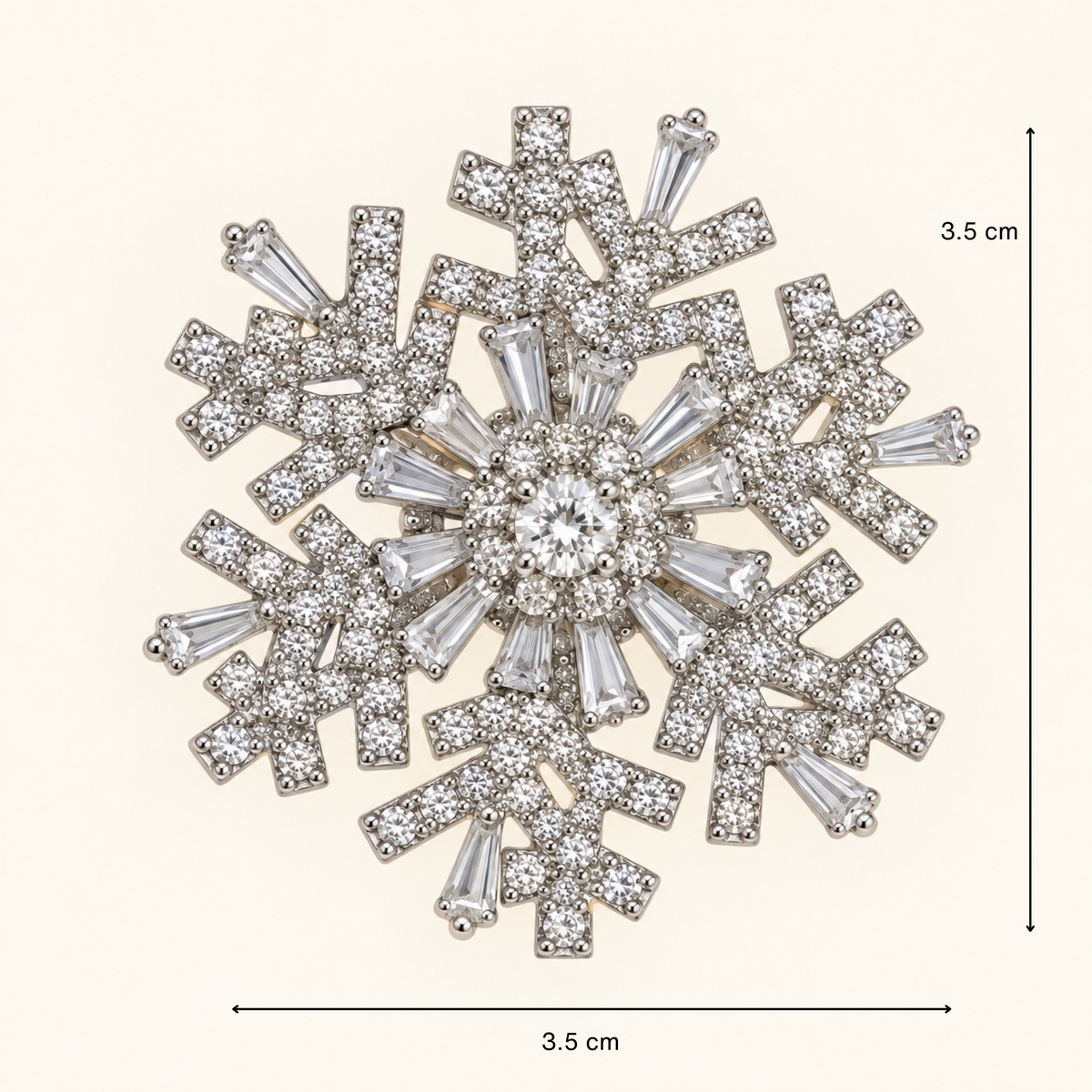 NEVE Zircon Spinning Snowflake Brooch & Pendant