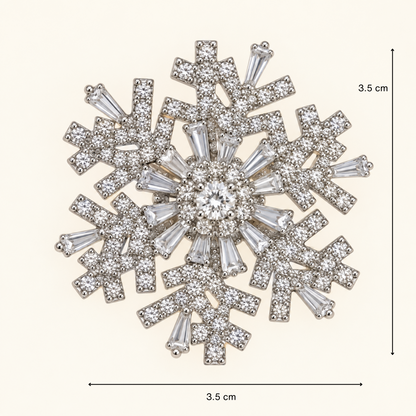 NEVE Zircon Spinning Snowflake Brooch & Pendant
