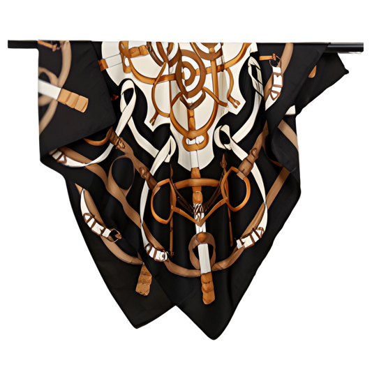 NEWPORT Horse Design Twill Scarf - 90 x 90 cms